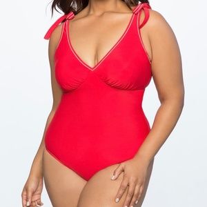 Eloquii Red Women's One Piece Swimsuit